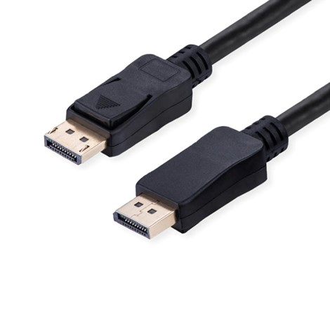 Roline VALUE DisplayPort kabel v2.1, 10K 60Hz, UHBR10, DP-DP M/M, 2.0m, crni