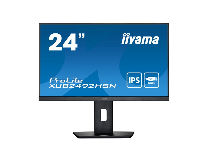 IIYAMA 24" XUB2492HSN-B5 FHD (1920x1080) IPS, 75Hz, 16:9, 4ms, 250 cd/m2, 1000:1, HDMI/DP, 2×USB-A/USB-C, zvučnici, crni 