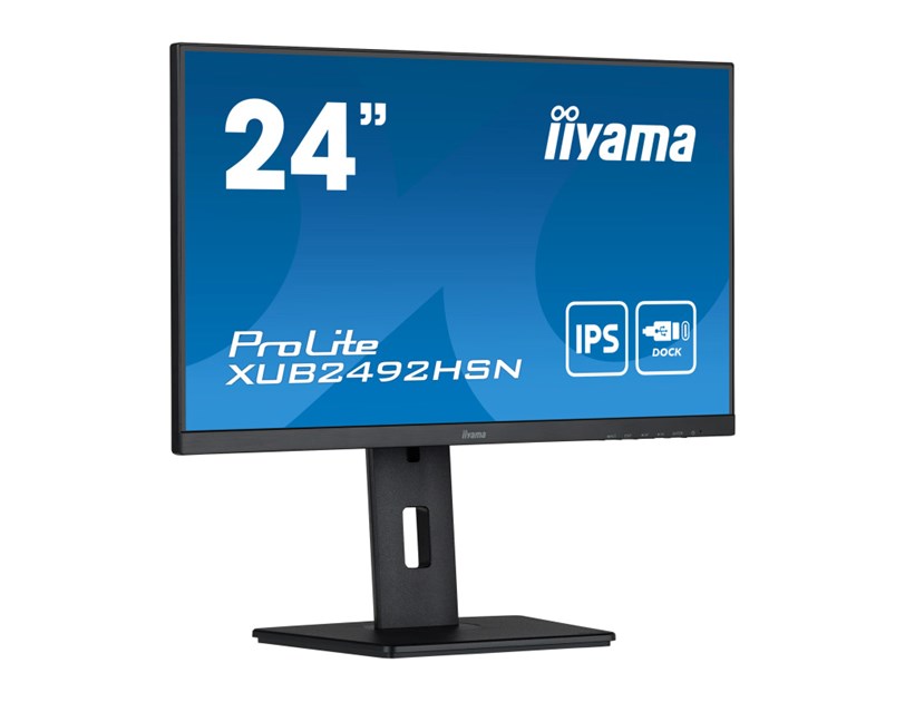 IIYAMA 24" XUB2492HSN-B5 FHD (1920x1080) IPS, 75Hz, 16:9, 4ms, 250 cd/m2, 1000:1, HDMI/DP, 2×USB-A/USB-C, zvučnici, crni 