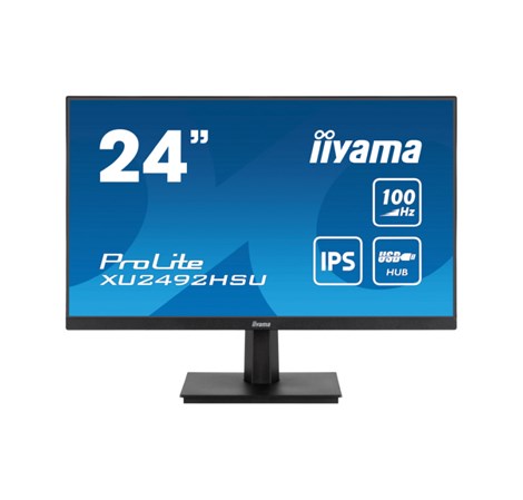 IIYAMA 24”  XU2492HSU-B6 FHD (1920x1080) IPS, 100Hz, 16:9, 0.4ms, 250 cd/m2, 1300:1, 1xHDMI/DP, 4xUSB, zvučnici