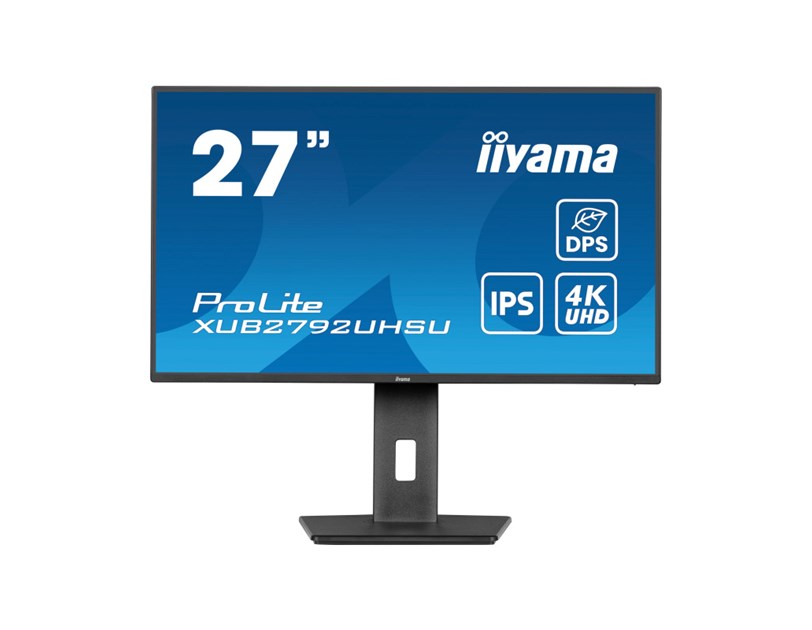 IIYAMA 27" ProLite XUB2792UHSU-B6 4K UHD (3840×2160) IPS, Pivot, 16:9, 4ms, 350cd/m2, 1300:1,  4ms, 350cd/m2, HDMI/DP, 3×USB-A, USB-C PD, zvučnici, crni