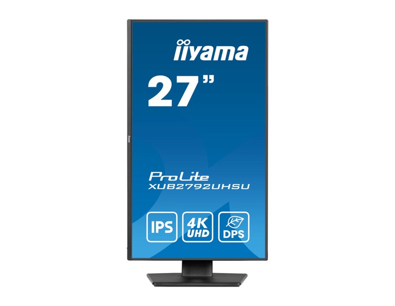 IIYAMA 27" ProLite XUB2792UHSU-B6 4K UHD (3840×2160) IPS, Pivot, 16:9, 4ms, 350cd/m2, 1300:1,  4ms, 350cd/m2, HDMI/DP, 3×USB-A, USB-C PD, zvučnici, crni