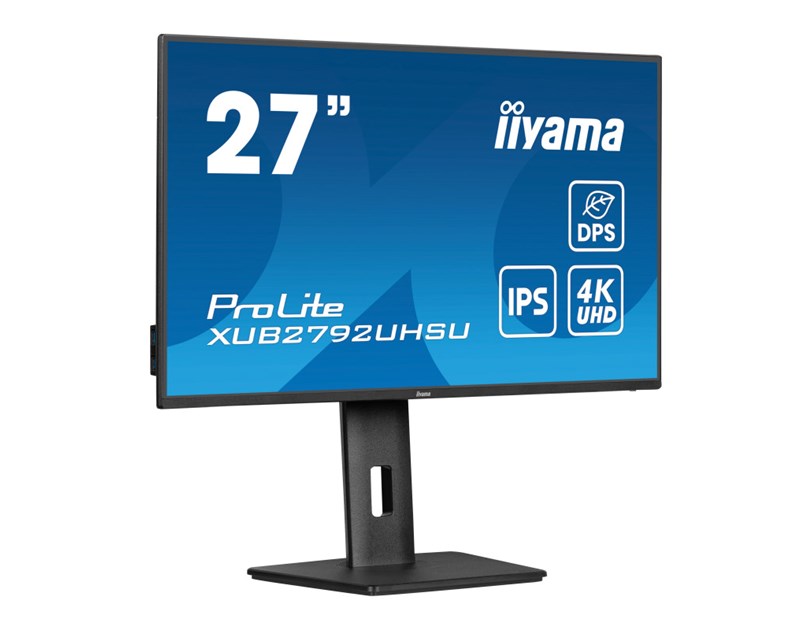 IIYAMA 27" ProLite XUB2792UHSU-B6 4K UHD (3840×2160) IPS, Pivot, 16:9, 4ms, 350cd/m2, 1300:1,  4ms, 350cd/m2, HDMI/DP, 3×USB-A, USB-C PD, zvučnici, crni