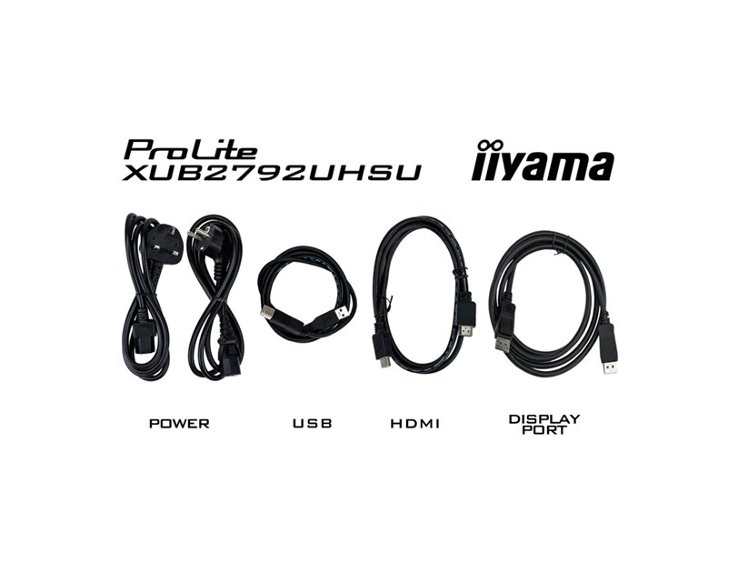 IIYAMA 27" ProLite XUB2792UHSU-B6 4K UHD (3840×2160) IPS, Pivot, 16:9, 4ms, 350cd/m2, 1300:1,  4ms, 350cd/m2, HDMI/DP, 3×USB-A, USB-C PD, zvučnici, crni