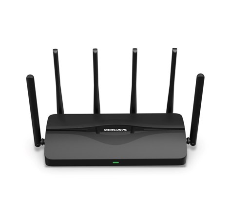 Mercusys BE9300 bežični usmjerivač (Tri-Band Wi-Fi 7 Router) 574Mbps/2880Mbps/5760Mbps (2.4GHz/5GHz/6GHz), 802.11be/ax/ac/a/b/g/n, 3×G-LAN, 1×G-WAN, 6x fiksne omni-direkcione antene