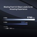 Mercusys BE9300 bežični usmjerivač (Tri-Band Wi-Fi 7 Router) 574Mbps/2880Mbps/5760Mbps (2.4GHz/5GHz/6GHz), 802.11be/ax/ac/a/b/g/n, 3×G-LAN, 1×G-WAN, 6x fiksne omni-direkcione antene