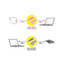 Roline USB3.2 Gen 2x2 kabel TIP C-C M/M, 1×90°. Emark, 100W, 1.0m, crni