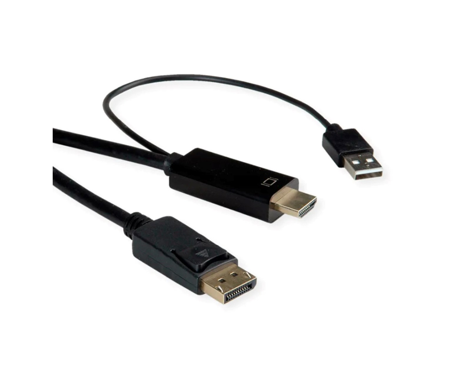 Roline UHDTV - DisplayPort kabel, M/M, 2.0m, crni