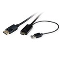 Roline HDMI (UHDTV) - DisplayPort kabel, M/M, 2.0m, crni