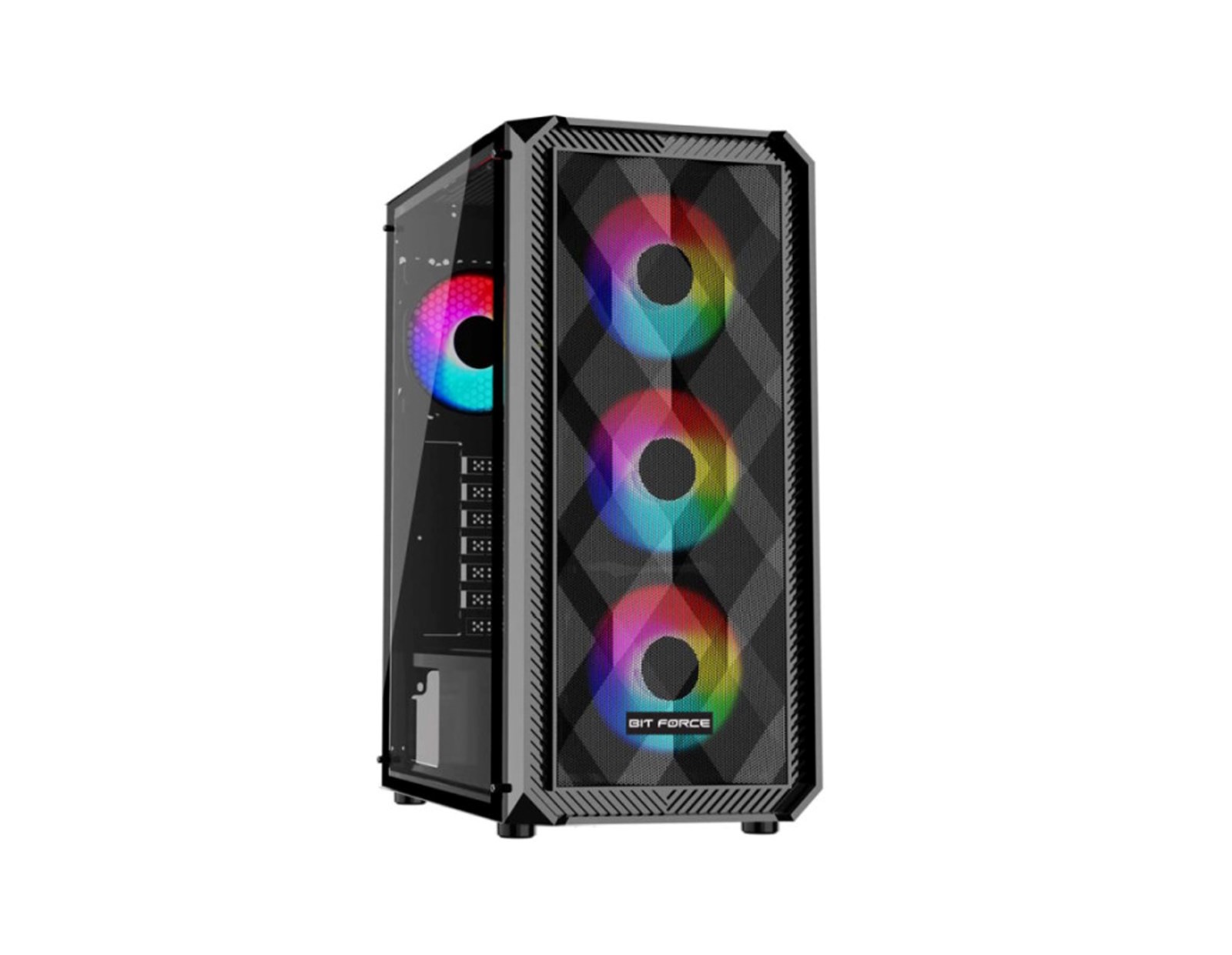 Bit Force PALADIN CF-4 Gaming Midi Tower ATX kućište bez napajanja, crno