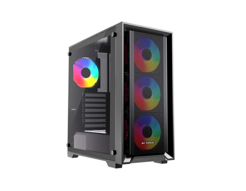 Bit Force VOLTRON ARGB-4 Gaming Midi Tower  ATX kućište bez napajanja, crno