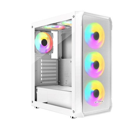 Bit Force SWAN ARGB-4 Gaming Midi Tower ATX kućište bez napajanja, bijelo