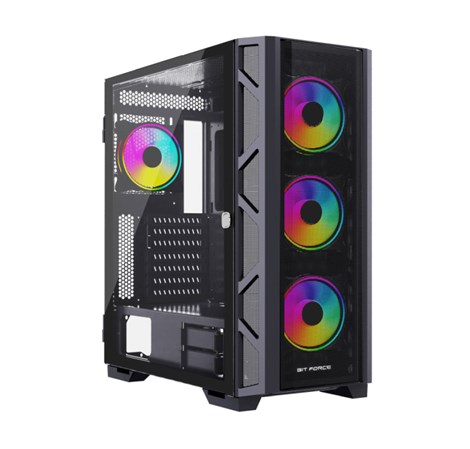 Bit Force GIANT ARGB-TM4 Gaming E-ATX, Full-Tower kućište bez napajanja, crno