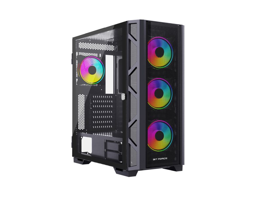 Bit Force GIANT ARGB-TM4 Gaming E-ATX, Full-Tower kućište bez napajanja, crno