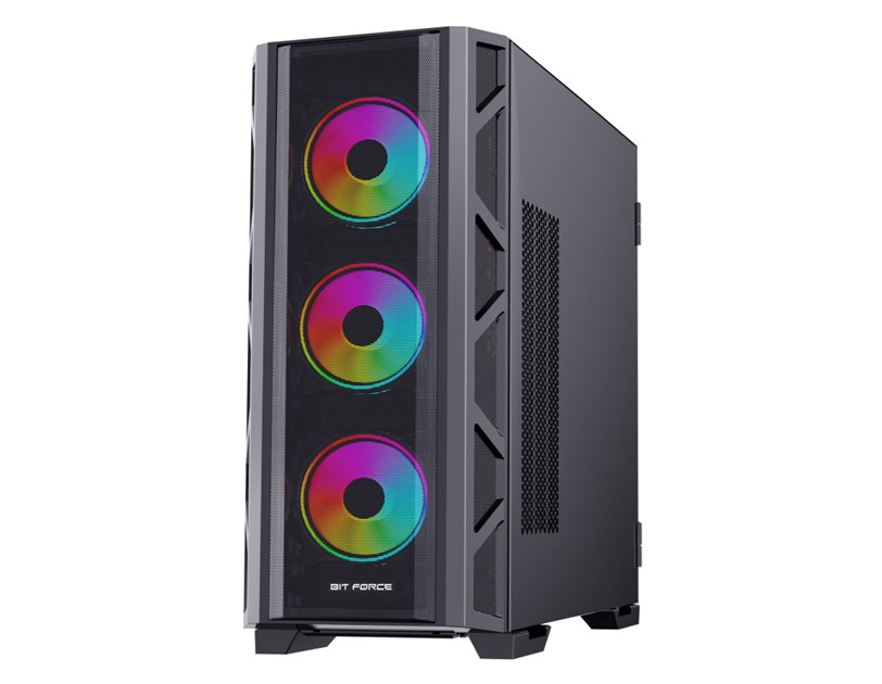 Bit Force GIANT ARGB-TM4 Gaming E-ATX, Full-Tower kućište bez napajanja, crno