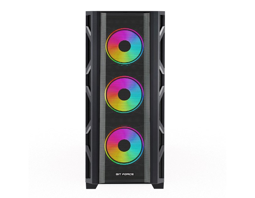 Bit Force GIANT ARGB-TM4 Gaming E-ATX, Full-Tower kućište bez napajanja, crno