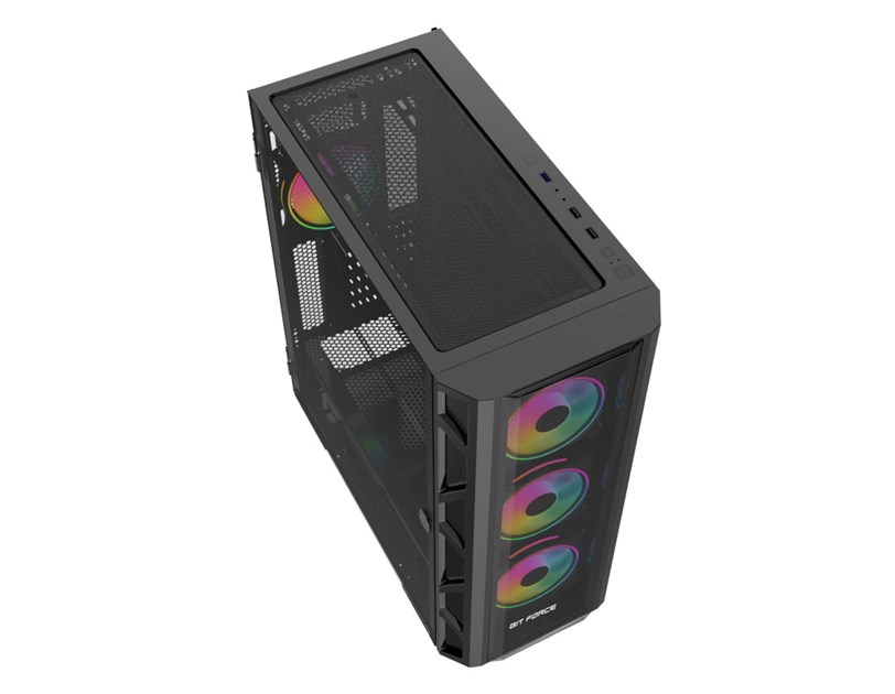 Bit Force GIANT ARGB-TM4 Gaming E-ATX, Full-Tower kućište bez napajanja, crno