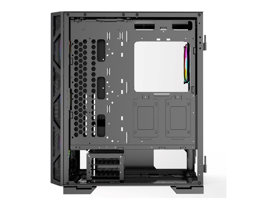 Bit Force GIANT ARGB-TM4 Gaming E-ATX, Full-Tower kućište bez napajanja, crno
