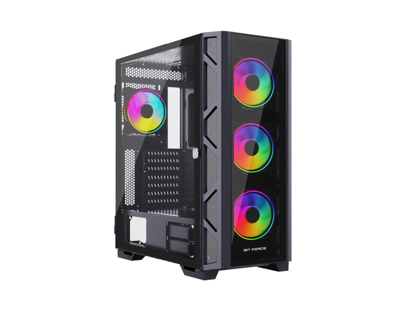 Bit Force GIANT ARGB-TG4 Gaming E-ATX, Full-Tower kućište bez napajanja, crno