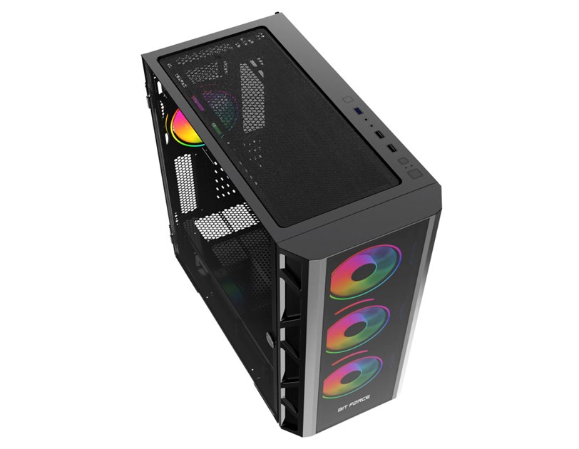 Bit Force GIANT ARGB-TG4 Gaming E-ATX, Full-Tower kućište bez napajanja, crno