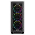 Sharkoon HEX RGB Midi Tower ATX kućište bez napajanja, Type-Cx1 /USB 3.0x2/ prednji/stražnji/gornji ventilatori 6×120mm, crno