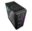 Sharkoon HEX RGB Midi Tower ATX kućište bez napajanja, Type-Cx1 /USB 3.0x2/ prednji/stražnji/gornji ventilatori 6×120mm, crno