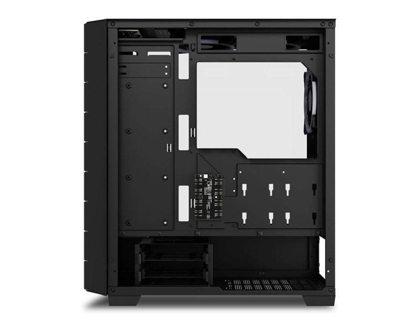 Sharkoon HEX RGB Midi Tower ATX kućište bez napajanja, Type-Cx1 /USB 3.0x2/ prednji/stražnji/gornji ventilatori 6×120mm, crno