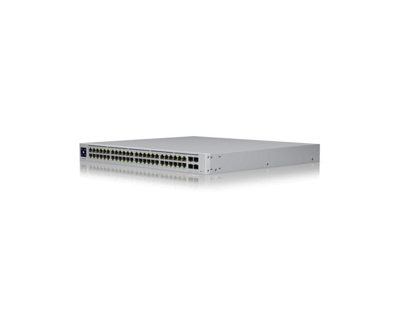 Ubiquiti UniFi Managed 48-port Gigabit PoE+ Switch, 40-port PoE+, 8-port PoE++, 4×10G SFP+, Touchscreen LCD, Rackmount, 600W (USW-PRO-48-POE-Gen2)