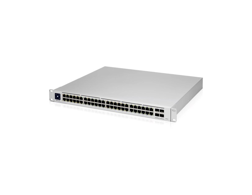 Ubiquiti UniFi Managed 48-port Gigabit PoE+ Switch, 40-port PoE+, 8-port PoE++, 4×10G SFP+, Touchscreen LCD, Rackmount, 600W (USW-PRO-48-POE-Gen2)