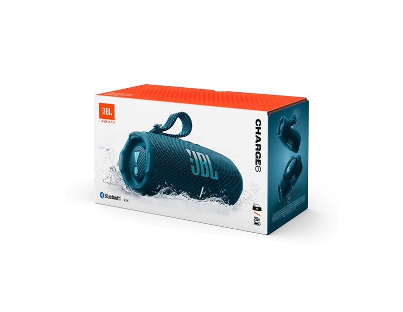 JBL Charge 6 prijenosni zvučnik BT5.4, vodootporan IP68 do 28h slušanja, AI Sound Boost, 45W, Auracast, plavi