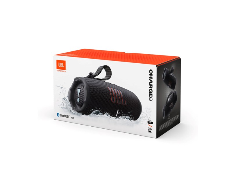 JBL Charge 6 prijenosni zvučnik BT5.4, vodootporan IP68 do 28h slušanja, AI Sound Boost, 45W, Auracast, crni