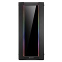 Sharkoon ELITE SHARK CA200G Tower E-ATX kućište, bez napajanja, prozirna bočna stranica, RGB ventilator stražnji 1×120, crno