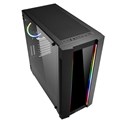 Sharkoon ELITE SHARK CA200G Tower E-ATX kućište, bez napajanja, prozirna bočna stranica, RGB ventilator stražnji 1×120, crno