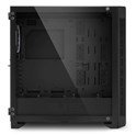 Sharkoon ELITE SHARK CA200G Tower E-ATX kućište, bez napajanja, prozirna bočna stranica, RGB ventilator stražnji 1×120, crno