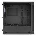 Sharkoon ELITE SHARK CA200G Tower E-ATX kućište, bez napajanja, prozirna bočna stranica, RGB ventilator stražnji 1×120, crno