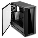 Sharkoon ELITE SHARK CA200G Tower E-ATX kućište, bez napajanja, prozirna bočna stranica, RGB ventilator stražnji 1×120, crno