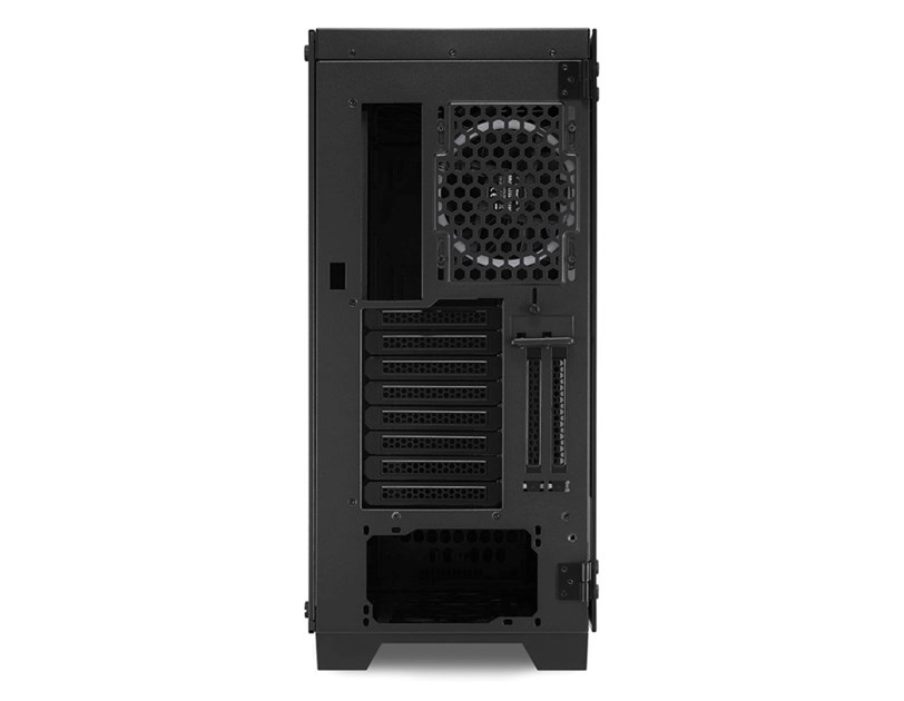 Sharkoon ELITE SHARK CA200G Tower E-ATX kućište, bez napajanja, prozirna bočna stranica, RGB ventilator stražnji 1×120, crno