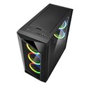 Sharkoon REV200 Midi Tower ATX kućište bez napajanja, prozirna bočna stranica, prednji/stražnji RGB ventilatori 5×120mm, crno