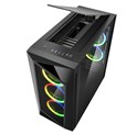 Sharkoon REV200 Midi Tower ATX kućište bez napajanja, prozirna bočna stranica, prednji/stražnji RGB ventilatori 5×120mm, crno
