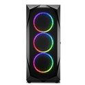 Sharkoon REV300 Midi Tower E-ATX kućište bez napajanja, prozirna bočna stranica, RGB ventilatori prednji 3×140/stražnji 3×120/gornji 1×120, crno