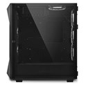Sharkoon REV300 Midi Tower E-ATX kućište bez napajanja, prozirna bočna stranica, RGB ventilatori prednji 3×140/stražnji 3×120/gornji 1×120, crno