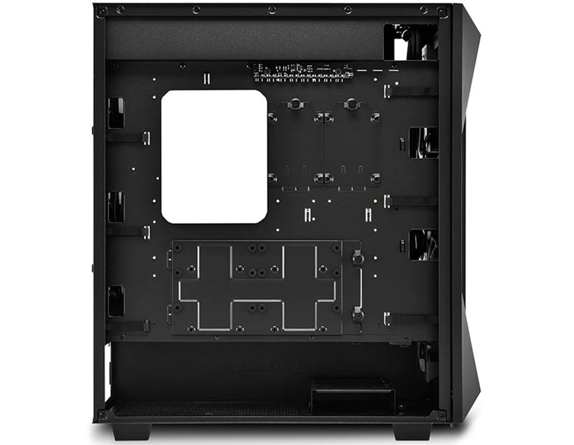 Sharkoon REV300 Midi Tower E-ATX kućište bez napajanja, prozirna bočna stranica, RGB ventilatori prednji 3×140/stražnji 3×120/gornji 1×120, crno