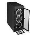 Sharkoon REV300 Midi Tower E-ATX kućište bez napajanja, prozirna bočna stranica, RGB ventilatori prednji 3×140/stražnji 3×120/gornji 1×120, crno