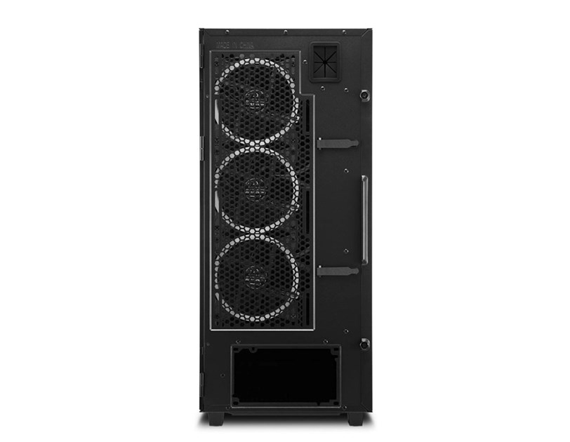 Sharkoon REV300 Midi Tower E-ATX kućište bez napajanja, prozirna bočna stranica, RGB ventilatori prednji 3×140/stražnji 3×120/gornji 1×120, crno