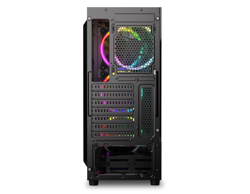 Sharkoon RGB WAVE Midi Tower ATX kućište bez napajanja, prednji/stražnji RGB ventilatori 4×120mm,Type-C (USB 3.2 Gen 2)x1,USB 3.0x2, crno