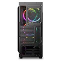 Sharkoon RGB WAVE Midi Tower ATX kućište bez napajanja, prednji/stražnji RGB ventilatori 4×120mm,Type-C (USB 3.2 Gen 2)x1,USB 3.0x2, crno