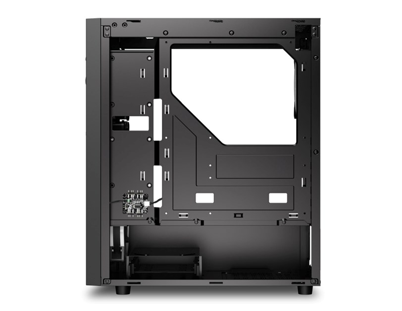 Sharkoon RGB WAVE Midi Tower ATX kućište bez napajanja, prednji/stražnji RGB ventilatori 4×120mm,Type-C (USB 3.2 Gen 2)x1,USB 3.0x2, crno