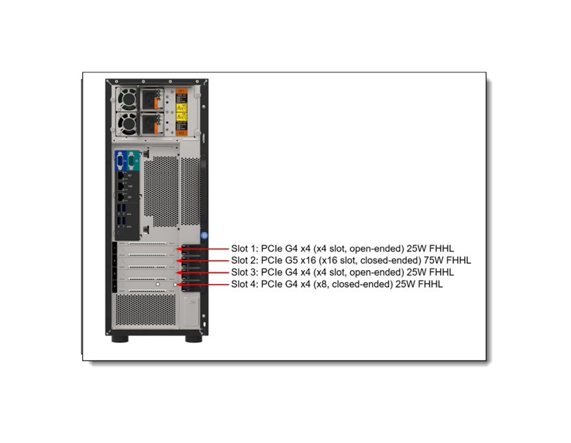Lenovo ThinkSystem ST250 V3 Xeon E-2468 (8C 2.6GHz 24MB Cache/65W), 1x32GB, O/B, 2.5" HS (8), 5350-8i, HS 800W Titanium, XCC2 Platinum, No DVD