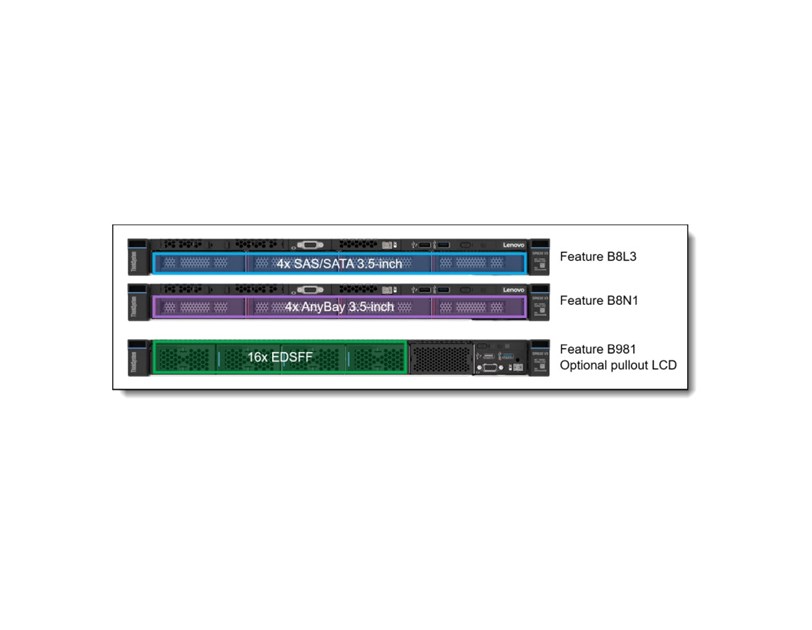 Lenovo ThinkSystem SR630 V3 Xeon Silver 4510 (12C 2.4GHz 30MB Cache/150W), 32GB (1x32GB, 4800MHz 1Rx4 DDR5 RDIMM), 8 SAS/SATA, 9350-8i Internal, 1x1100W Titanium, 6 Performance Fans, XCC2 Platinum