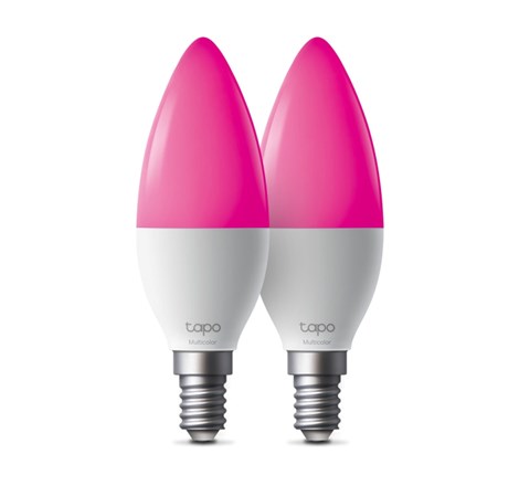 TP-Link Tapo Smart Wi-Fi višebojna žarulja E14, 8.6W, 470lm, 2500K - 6500K, glasovna kontrola (Amazon Alexa & Google Assistant)